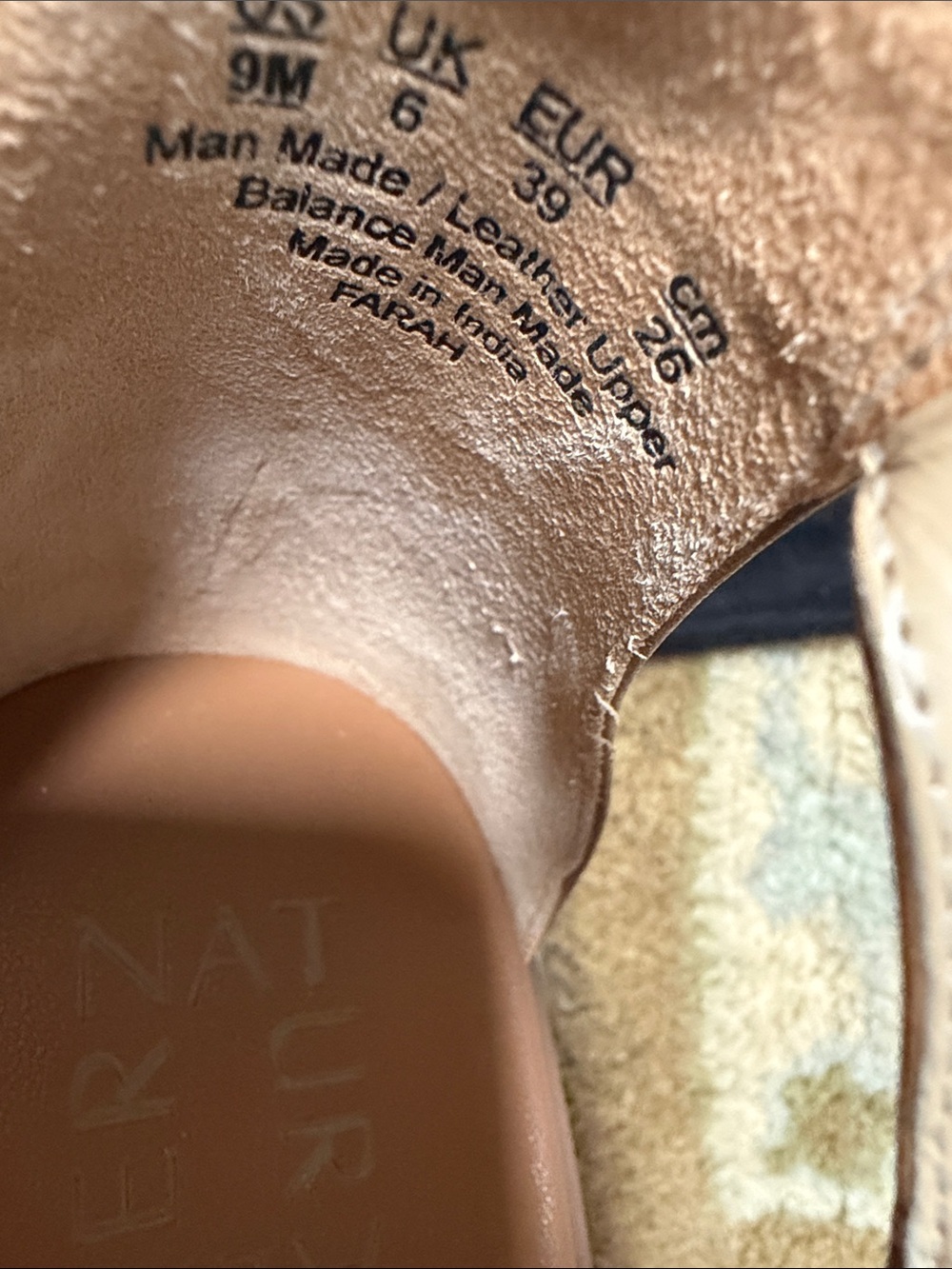 Naturalizer Tan Sandals with Pink Floral Accent - Picture 9 of 10